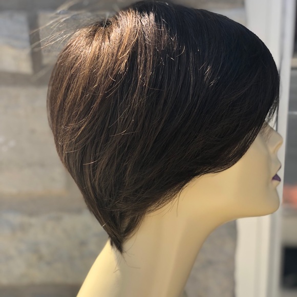 Wig Angle cut chestnut brown short pixie 2020 Wig main image 4